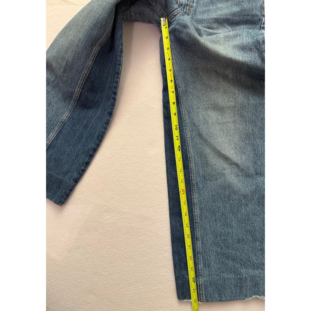 VTG 90s Clockhouse Two Tone Patchwork Baggy Skater Wide Leg Jeans 27 - Picture 6 of 7
